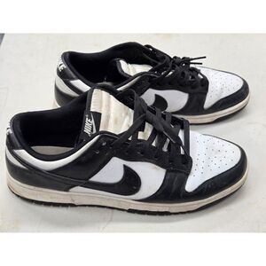 Nike Dunk Low Retro "Black/White" Sneakers - Men's Size 13